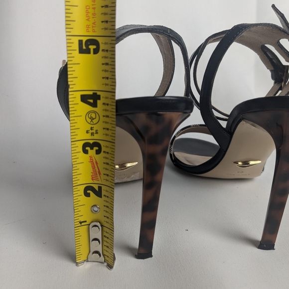 DIANE von Furstenberg Heel Women Sandals Size 6 Made In Italy Leopard And Plaid - Picture 6 of 10